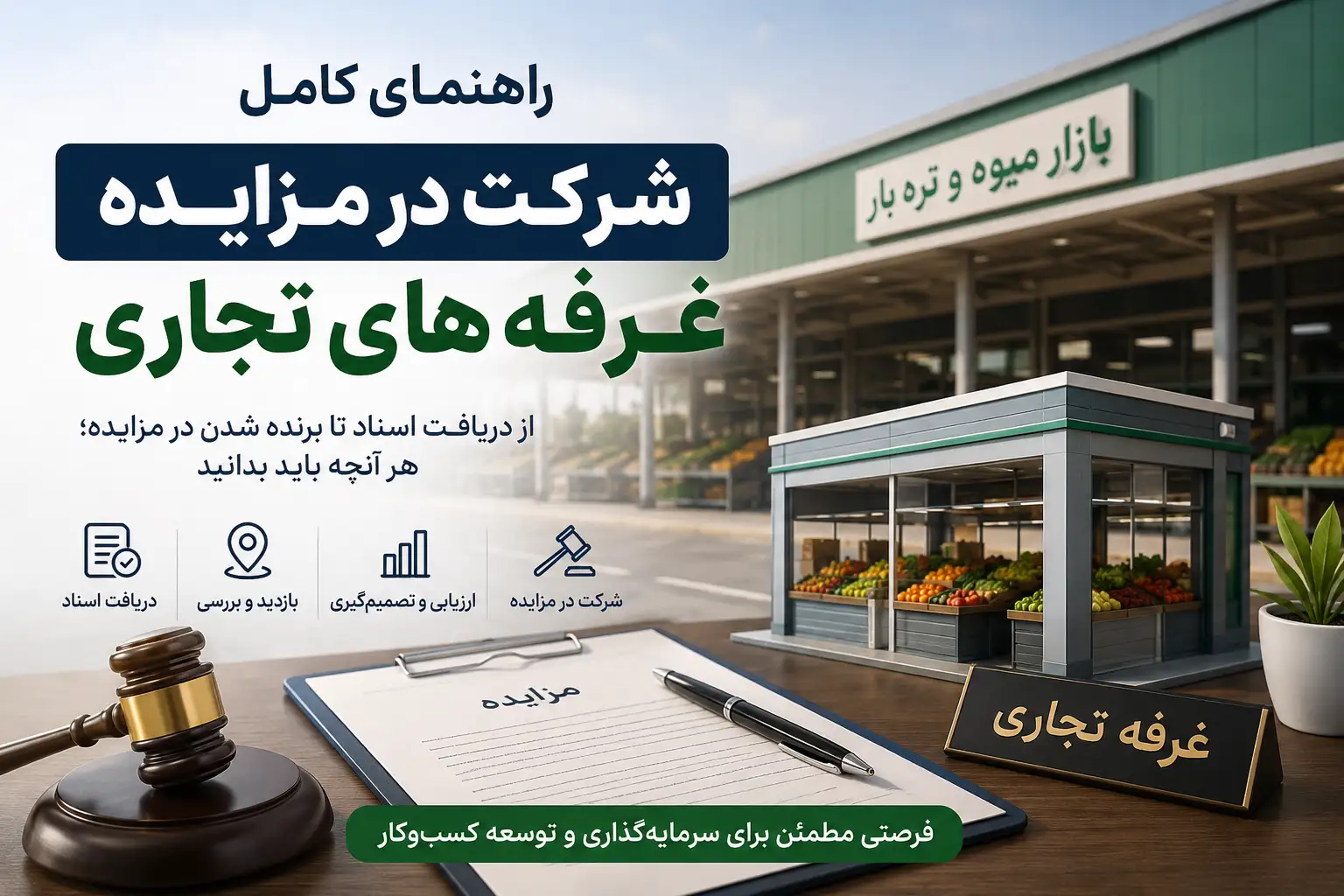 راهنمای کامل شرکت در مزایده غرفه های تجاری